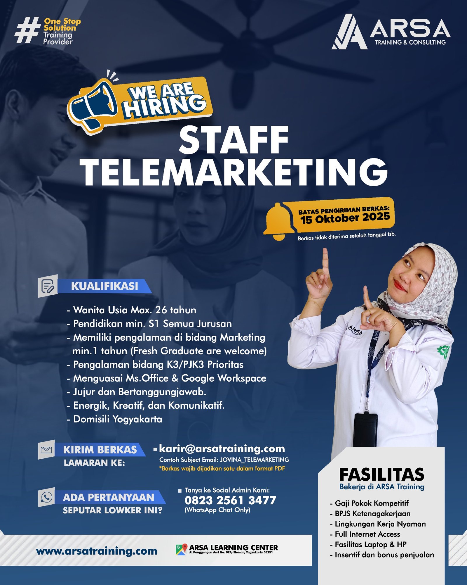Flyer Loker Staff Telemarketing Sales